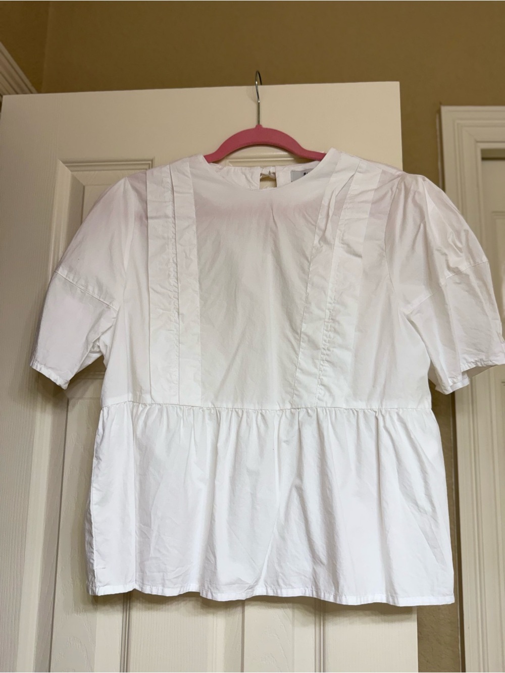 Classic White Peplum Top